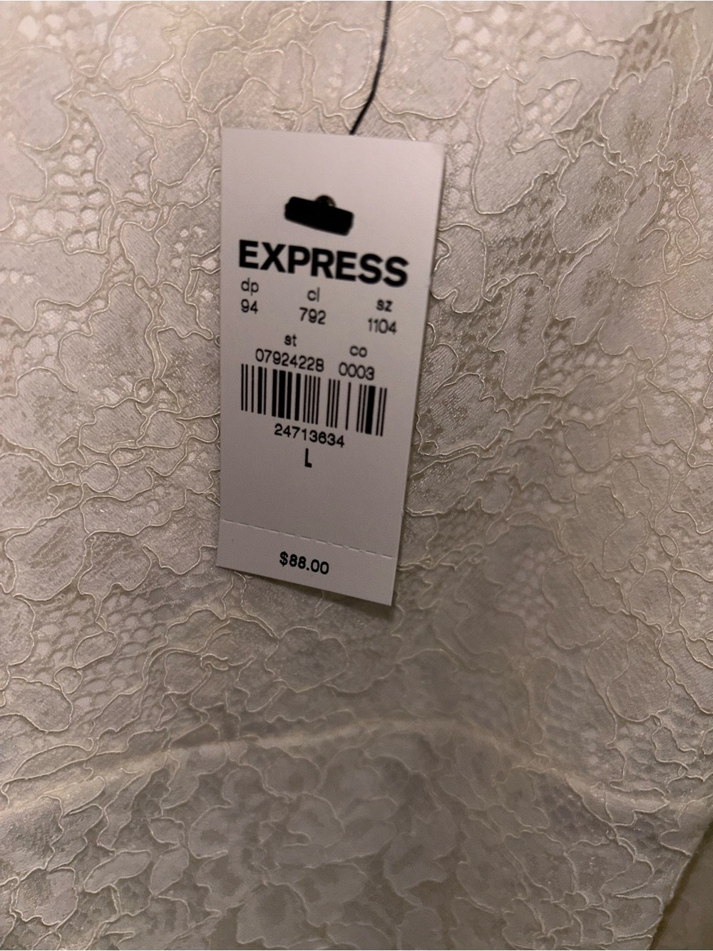 Express Ivory Lace Midi Dress - Picture 2 of 2